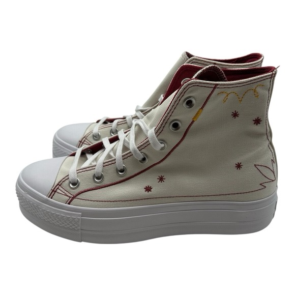 Converse Chuck Taylor All Star Lift Platform Western Stitch Shoes Women's Size 9 - Picture 6 of 9